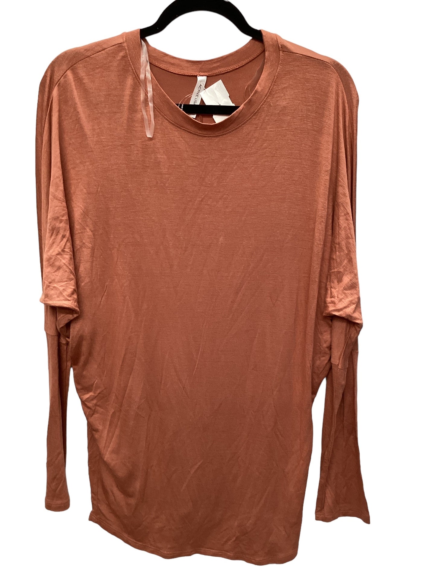 Top Long Sleeve Basic By Active Usa In Coral, Size: L