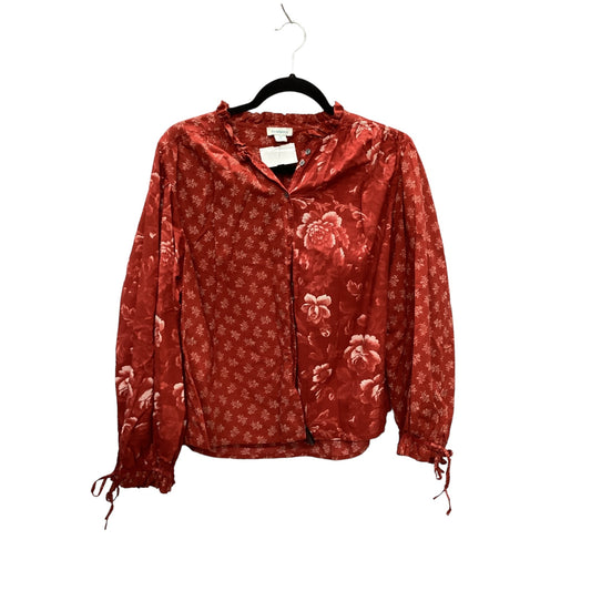 Top Long Sleeve By Sundance In Red, Size: Petite  M