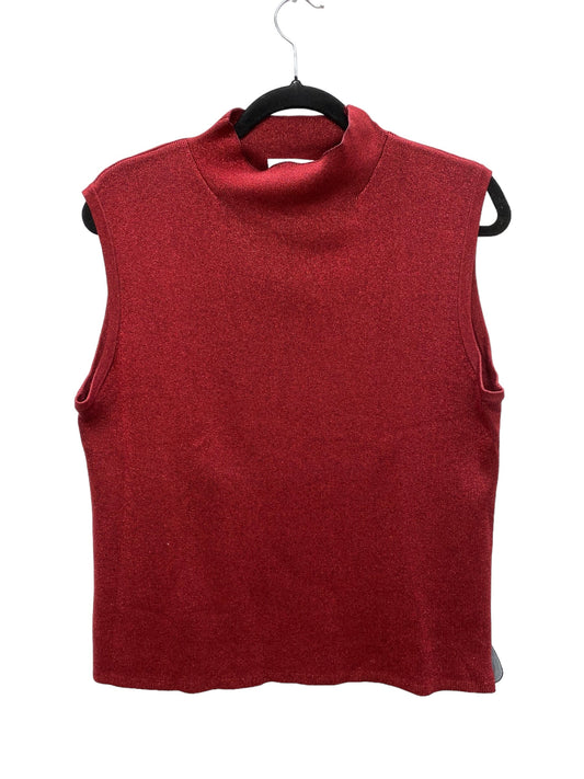 Top Sleeveless By Coldwater Creek In Red, Size: Xl