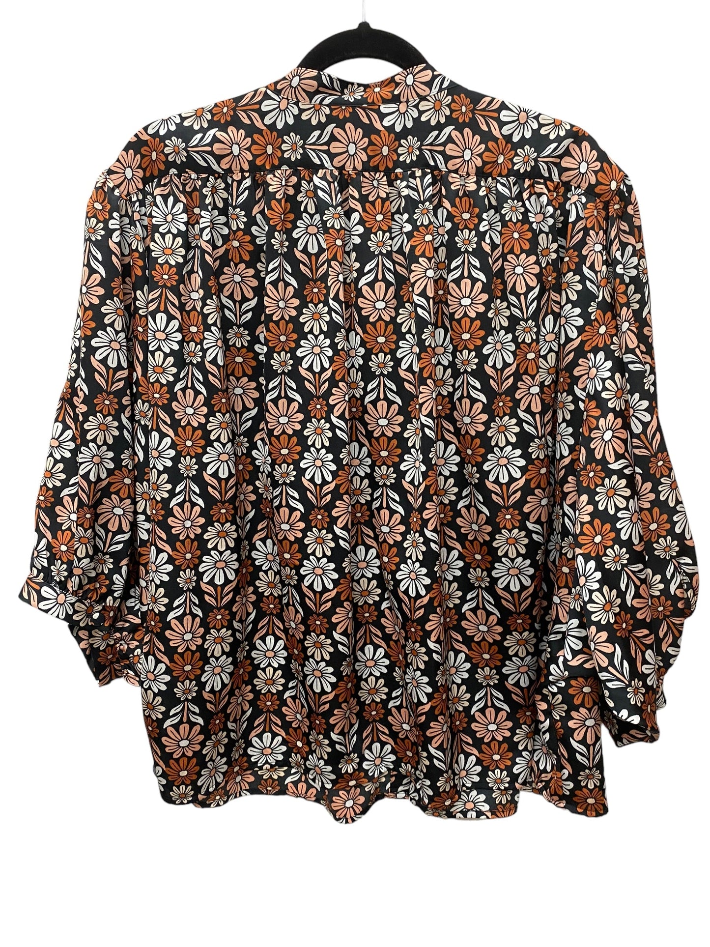 Top Long Sleeve By Clothes Mentor In Floral Print, Size: 2x