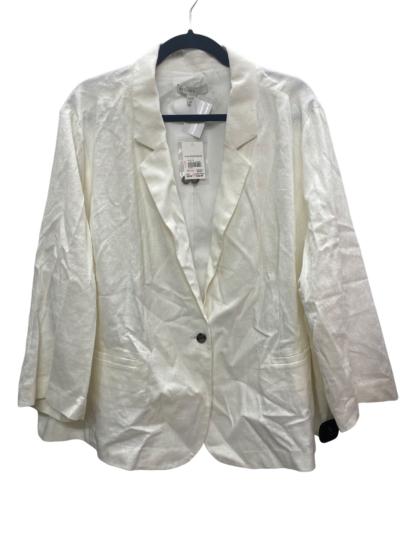 Blazer By Cato In White, Size: 3x