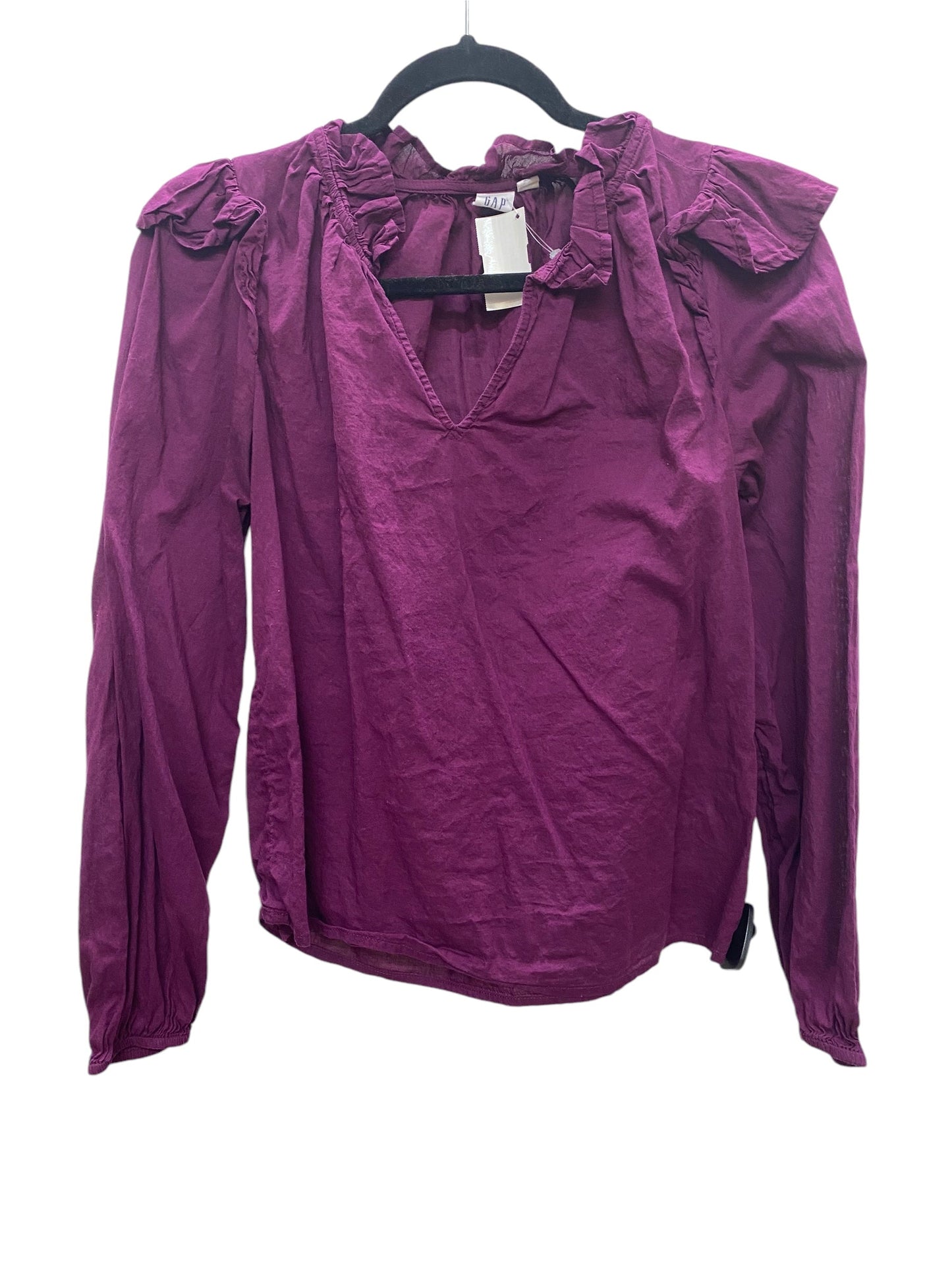 Top Long Sleeve By Gap In Purple, Size: Xs