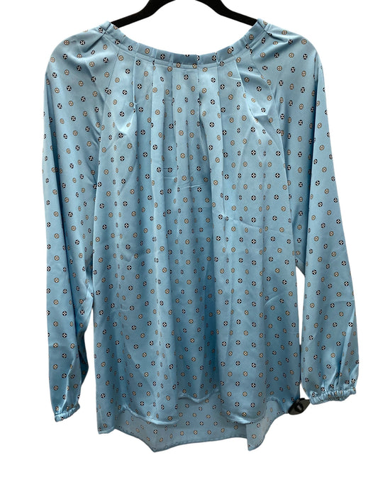 Top Long Sleeve By Ann Taylor In Blue, Size: L