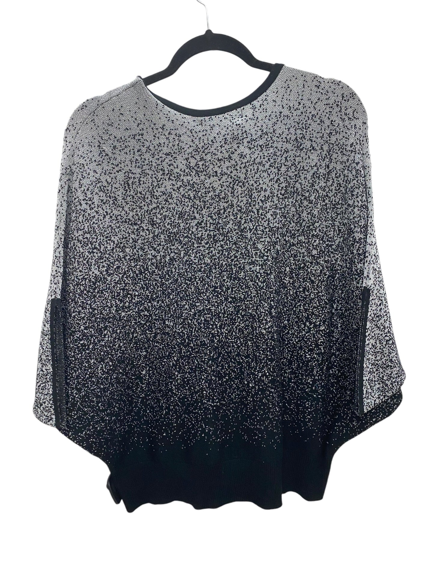 Sweater By Adrienne Vittadini In Silver, Size: L