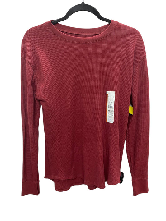 Top Long Sleeve Basic By Time And Tru In Red, Size: M