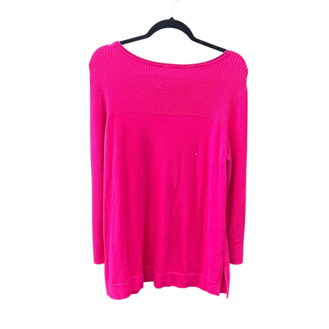 Top Long Sleeve By Zenergy By Chicos In Pink, Size: L