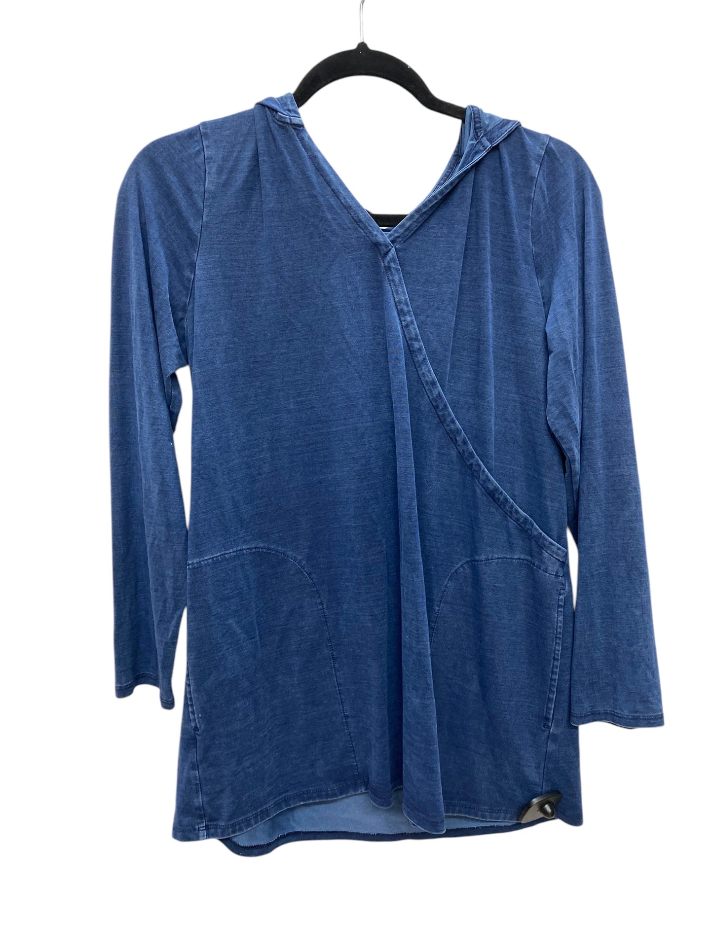 Sweatshirt Hoodie By Pure Jill In Blue, Size: S