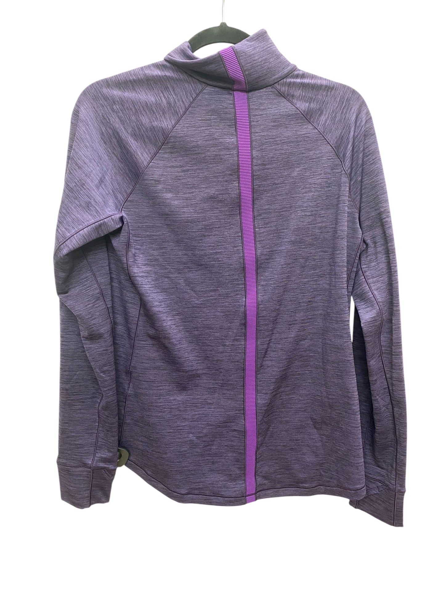 Athletic Top Long Sleeve Collar By Under Armour In Purple, Size: Xl