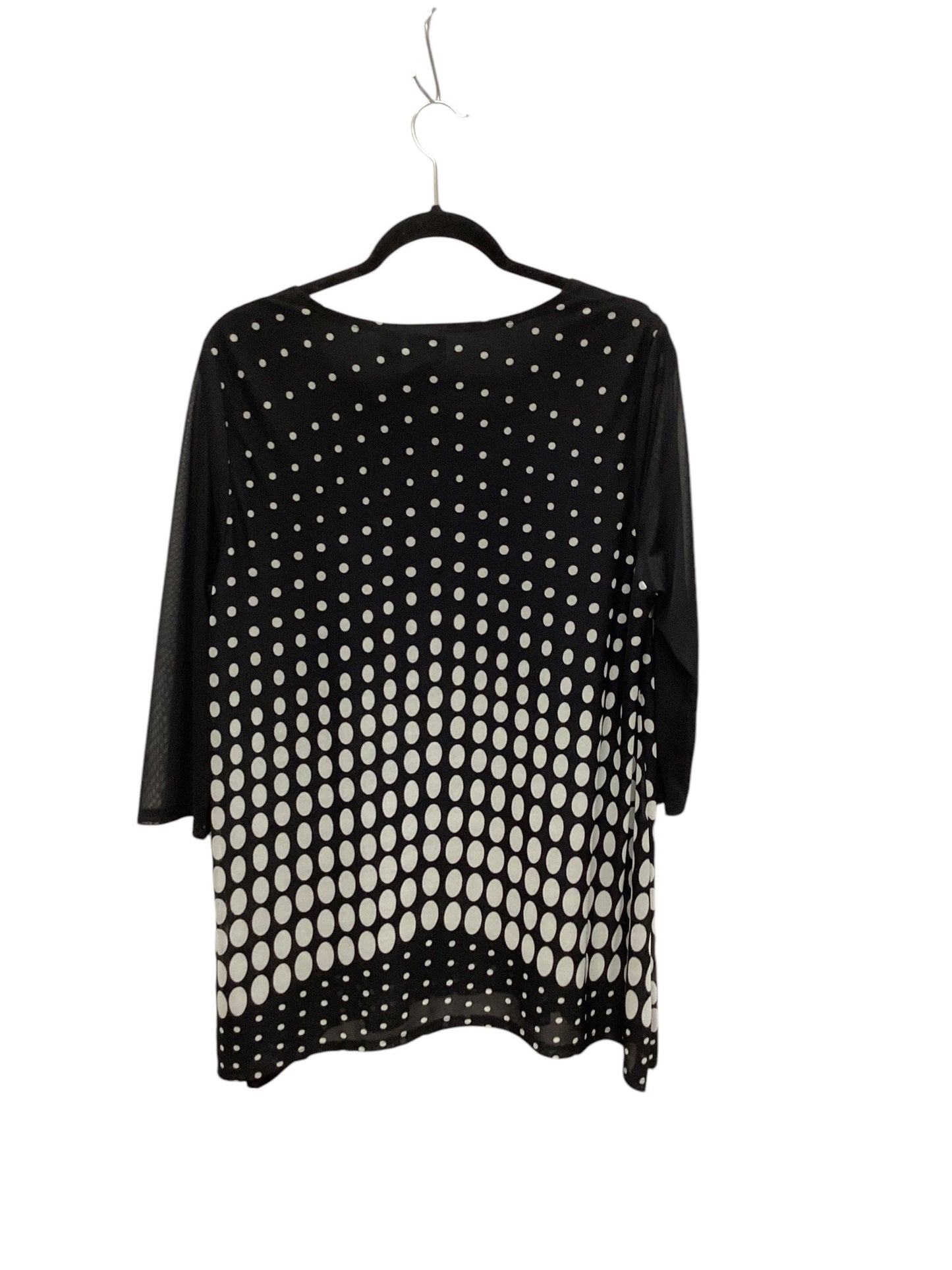 Top Long Sleeve By Chicos In Black, Size: L