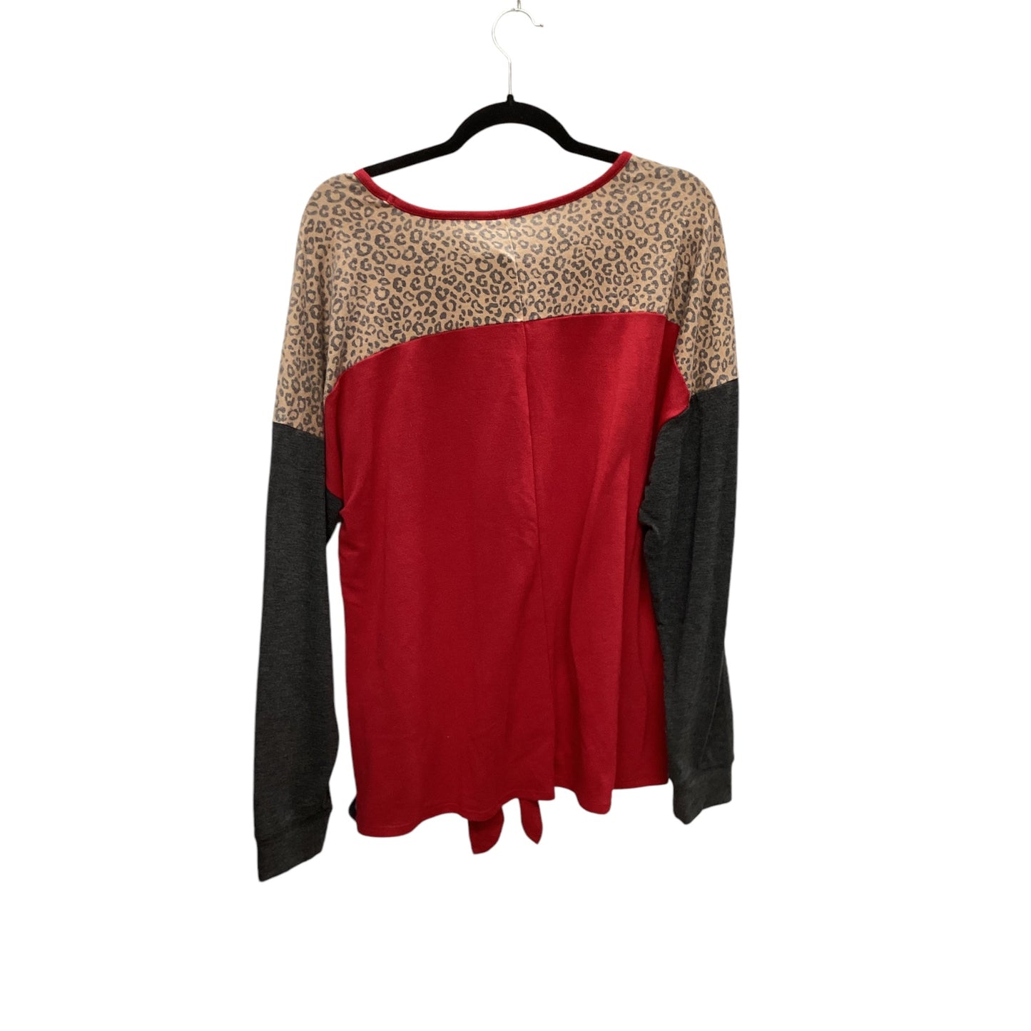 Top Long Sleeve By Cato In Red, Size: Xl