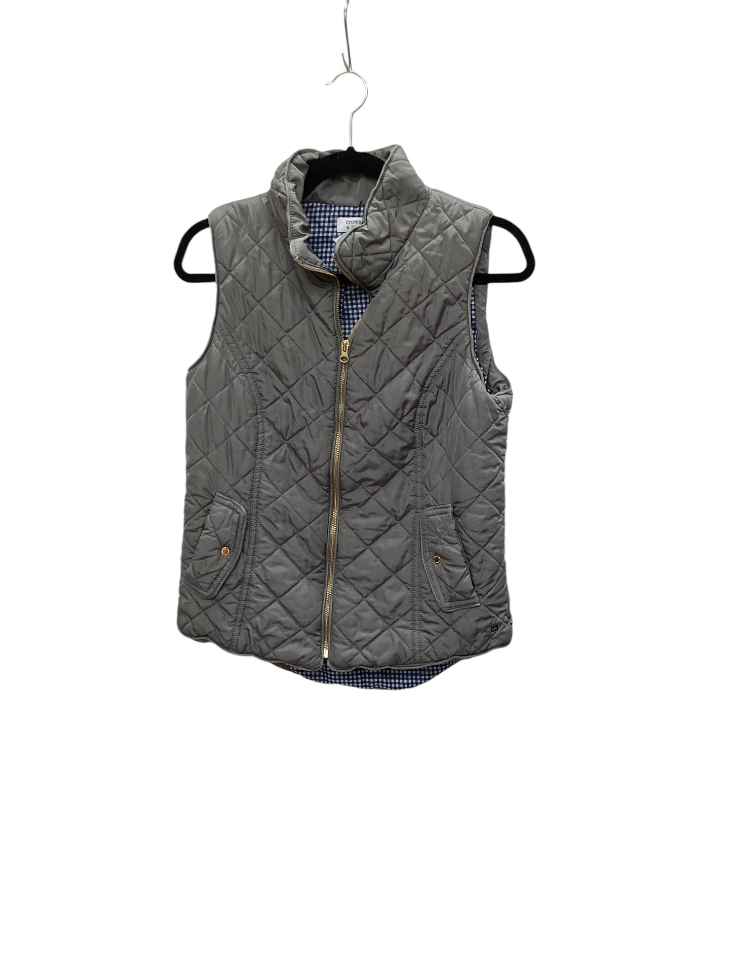 Vest Puffer & Quilted By Crown And Ivy In Grey, Size: M