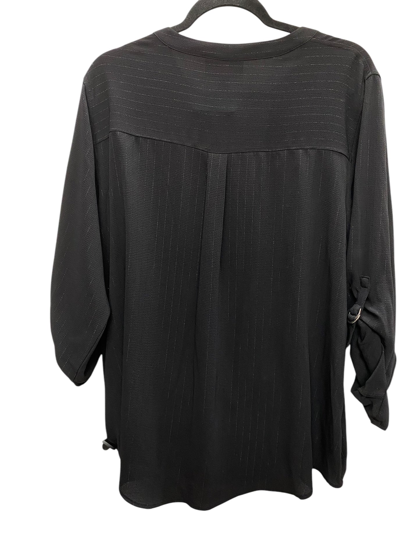 Top Long Sleeve By Jennifer Lopez In Black, Size: Xxl