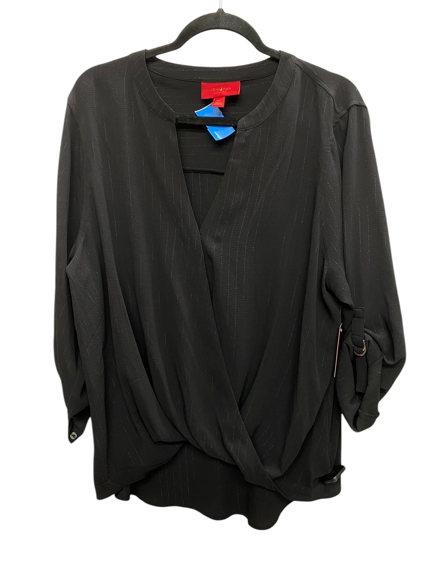 Top Long Sleeve By Jennifer Lopez In Black, Size: Xxl