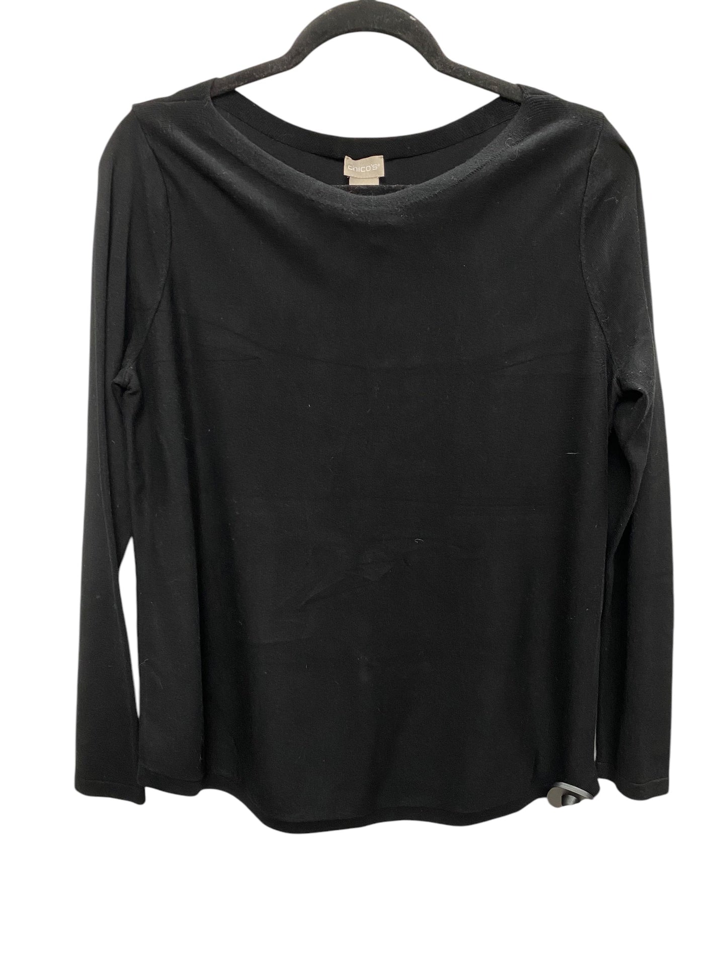 Top Long Sleeve Basic By Chicos In Black, Size: M