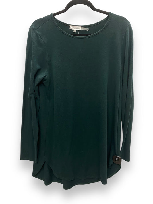 Top Long Sleeve Basic By Calvin Klein In Green, Size: M