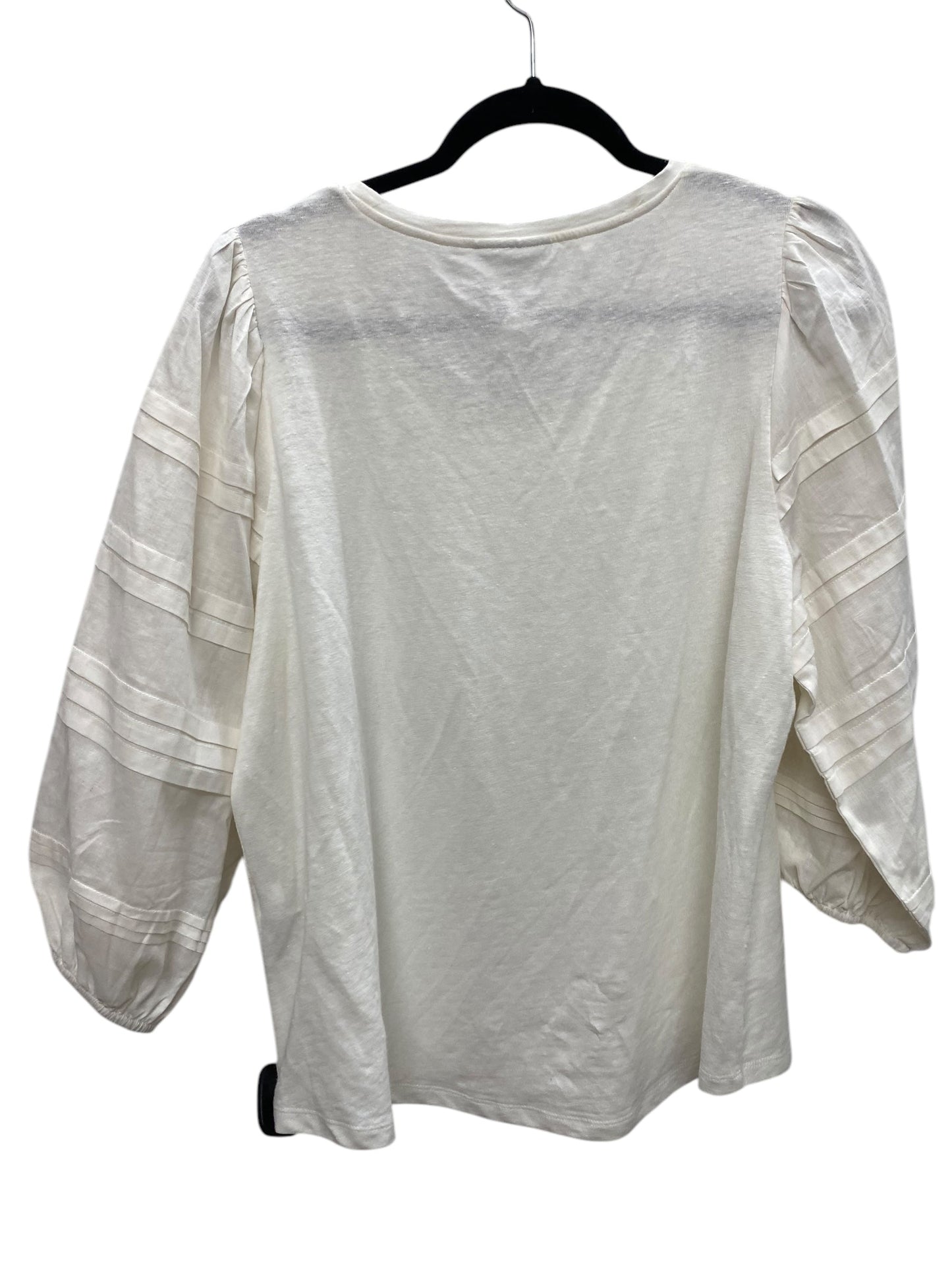 Top Long Sleeve By Chicos In White, Size: L