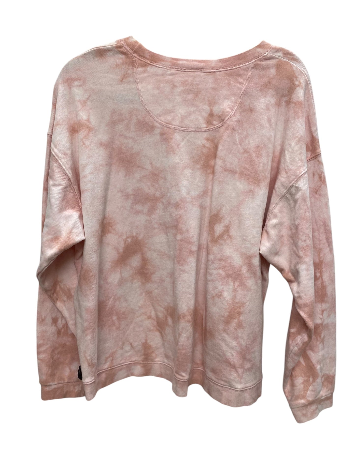 Top Long Sleeve Basic By Time And Tru In Pink, Size: L