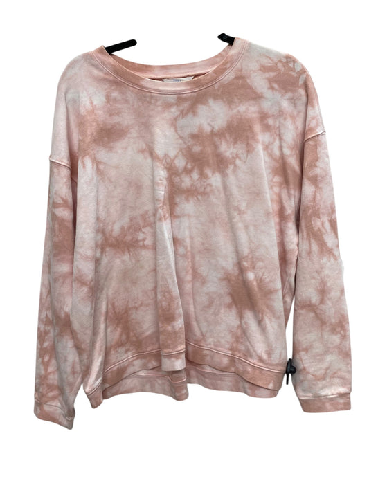 Top Long Sleeve Basic By Time And Tru In Pink, Size: L