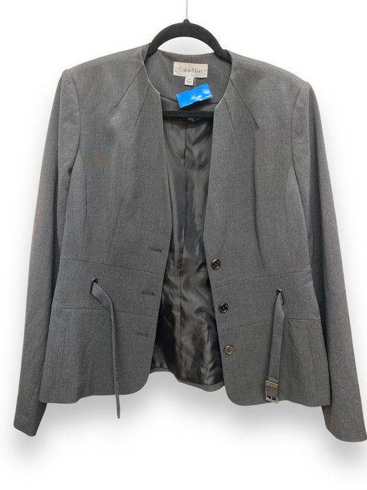 Blazer By Calvin Klein In Grey, Size: L