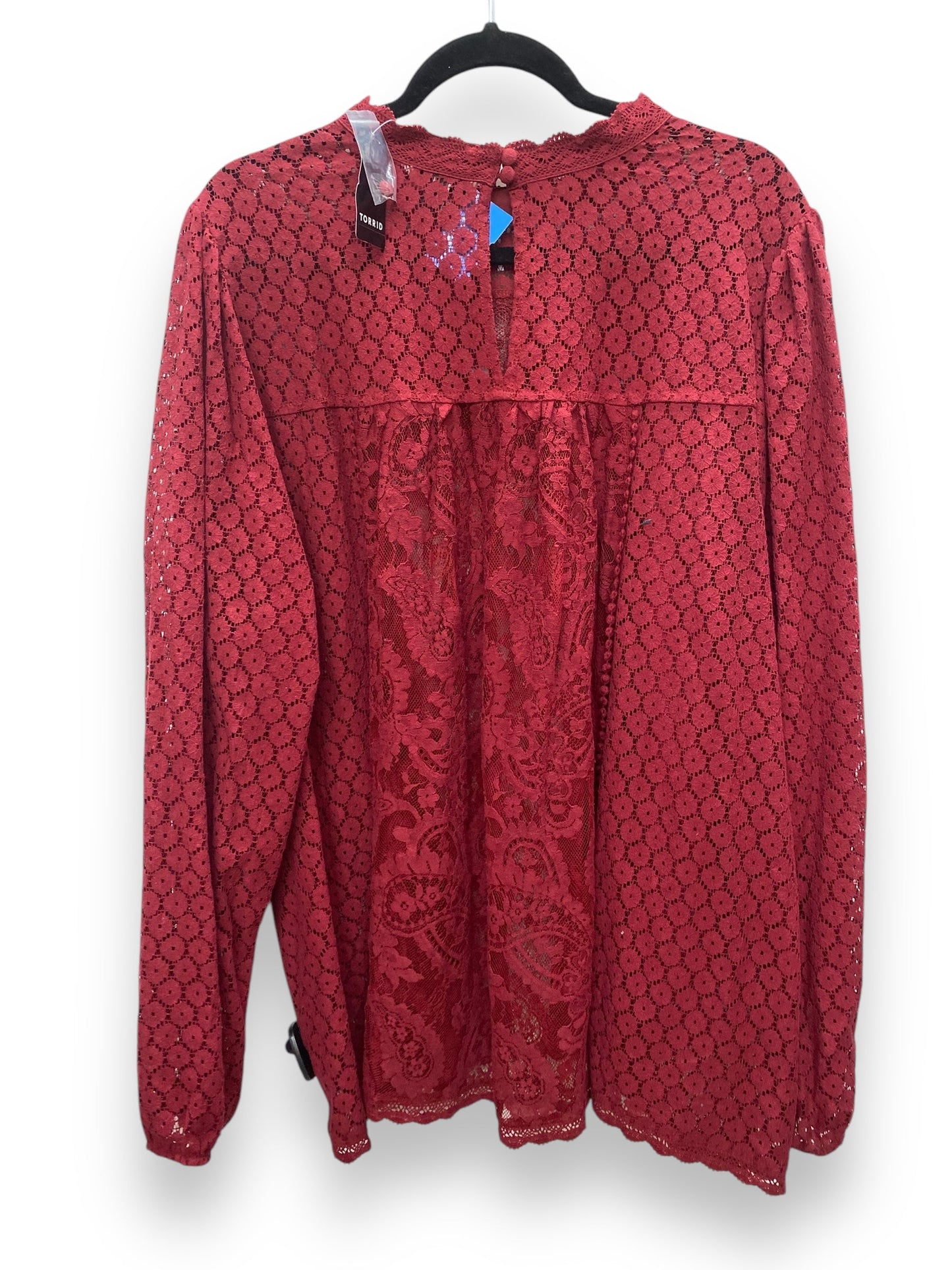 Top Long Sleeve By Torrid In Red, Size: 4x