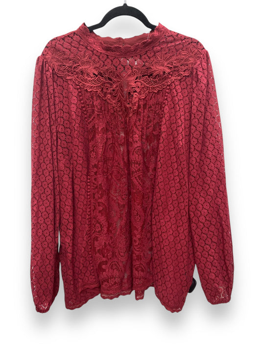 Top Long Sleeve By Torrid In Red, Size: 4x