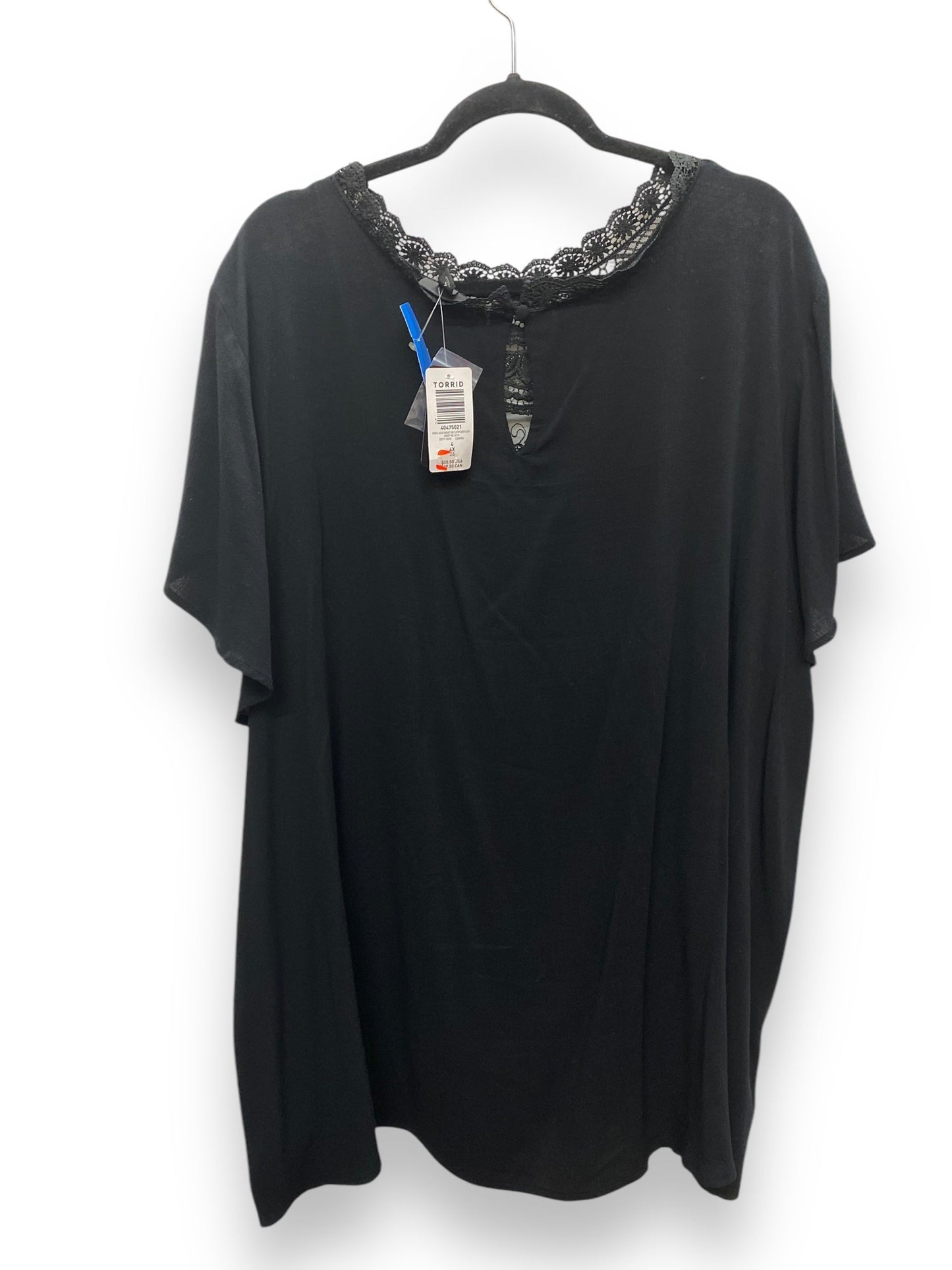 Top Short Sleeve By Torrid In Black, Size: 4x