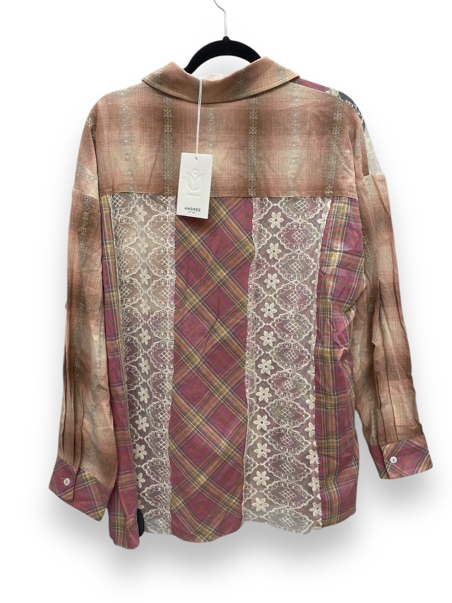 Top Long Sleeve By Andree By Unit In Pink, Size: L