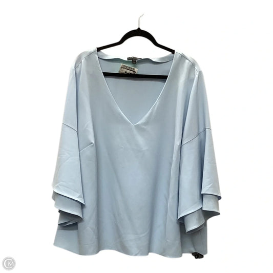 Top Short Sleeve By Lane Bryant In Blue, Size: 3x