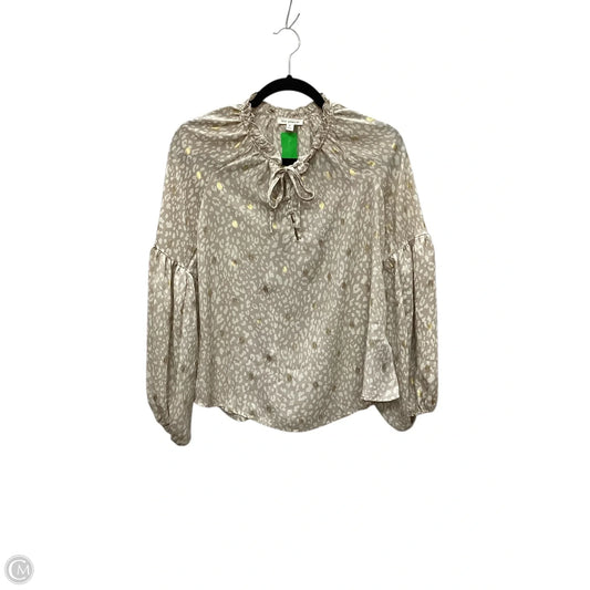 Top Long Sleeve By Blu Pepper In Beige, Size: S