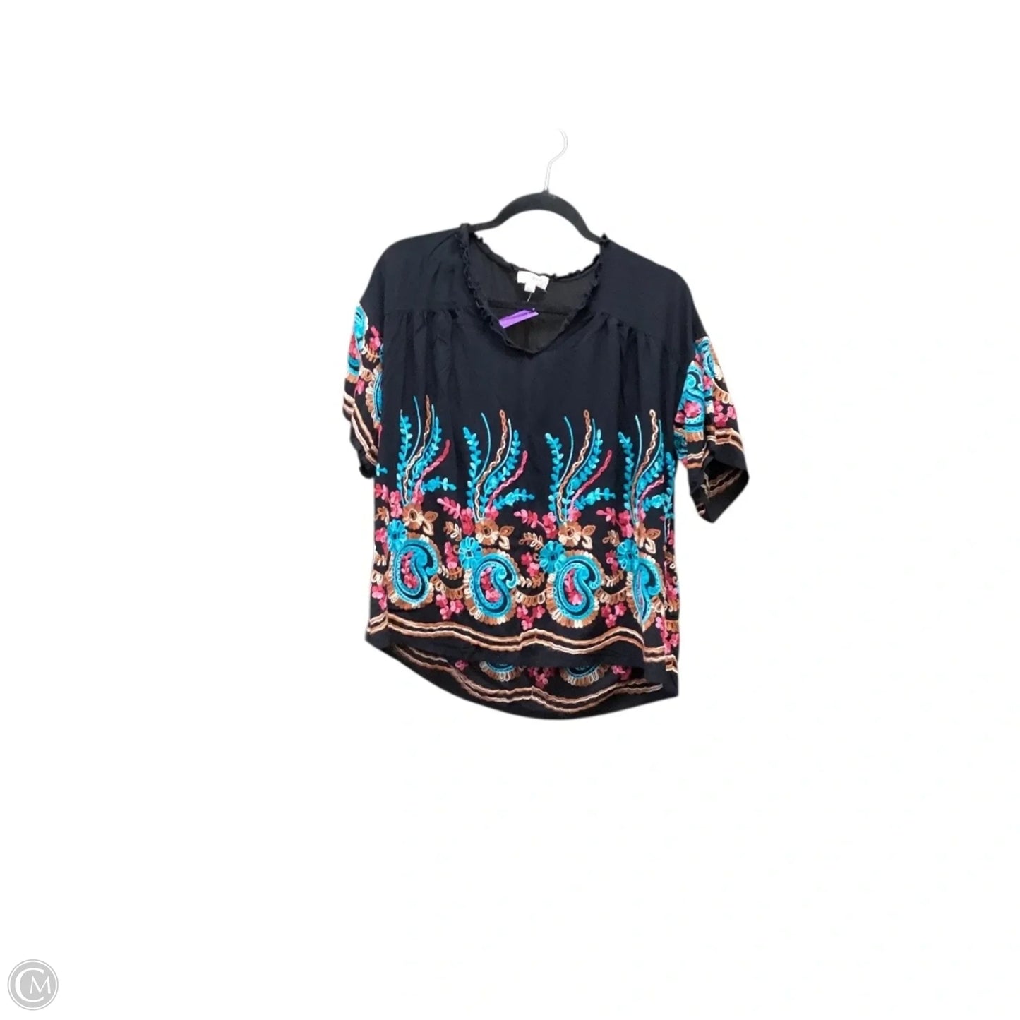 Top Short Sleeve By Umgee In Black, Size: S