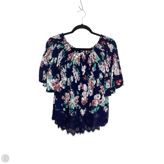 Top Short Sleeve By Umgee In Blue, Size: S