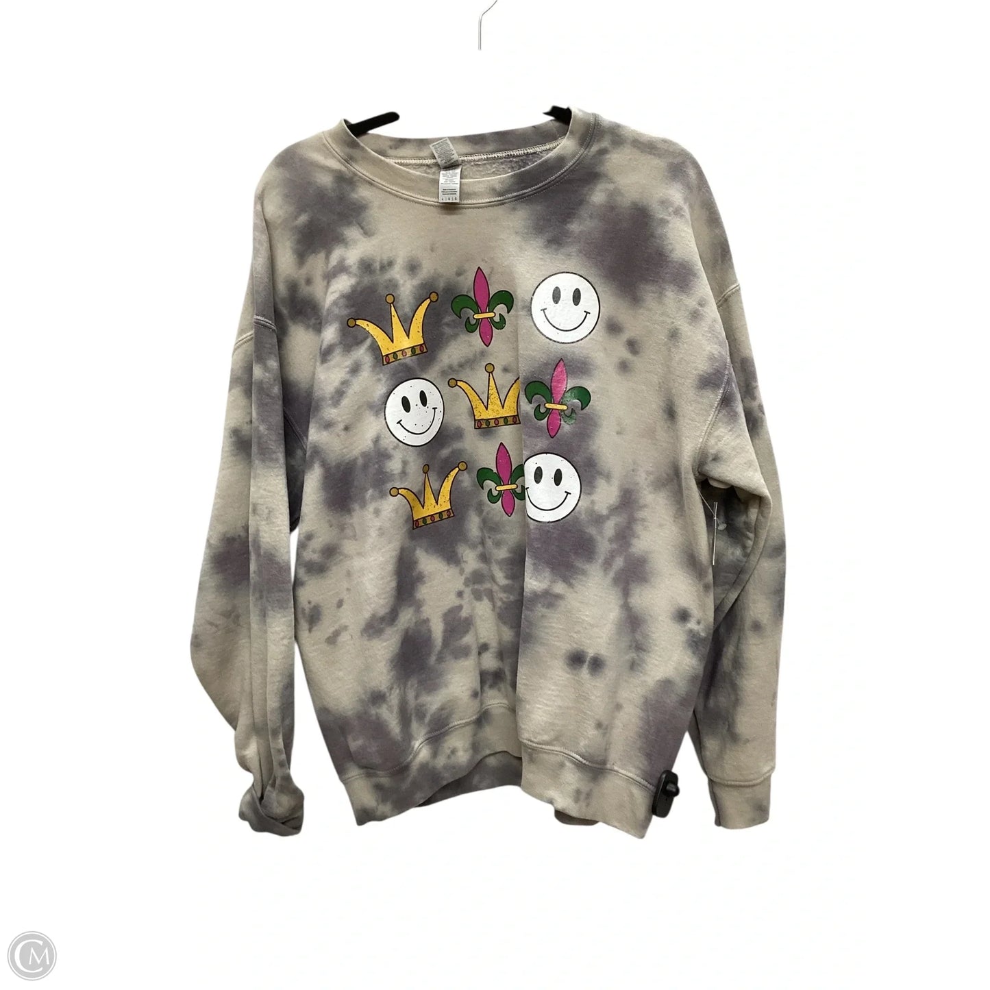 Sweatshirt Crewneck By Gildan In Grey, Size: L