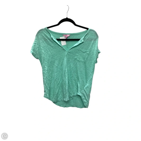 Top Short Sleeve Designer By Lilly Pulitzer In Green, Size: S