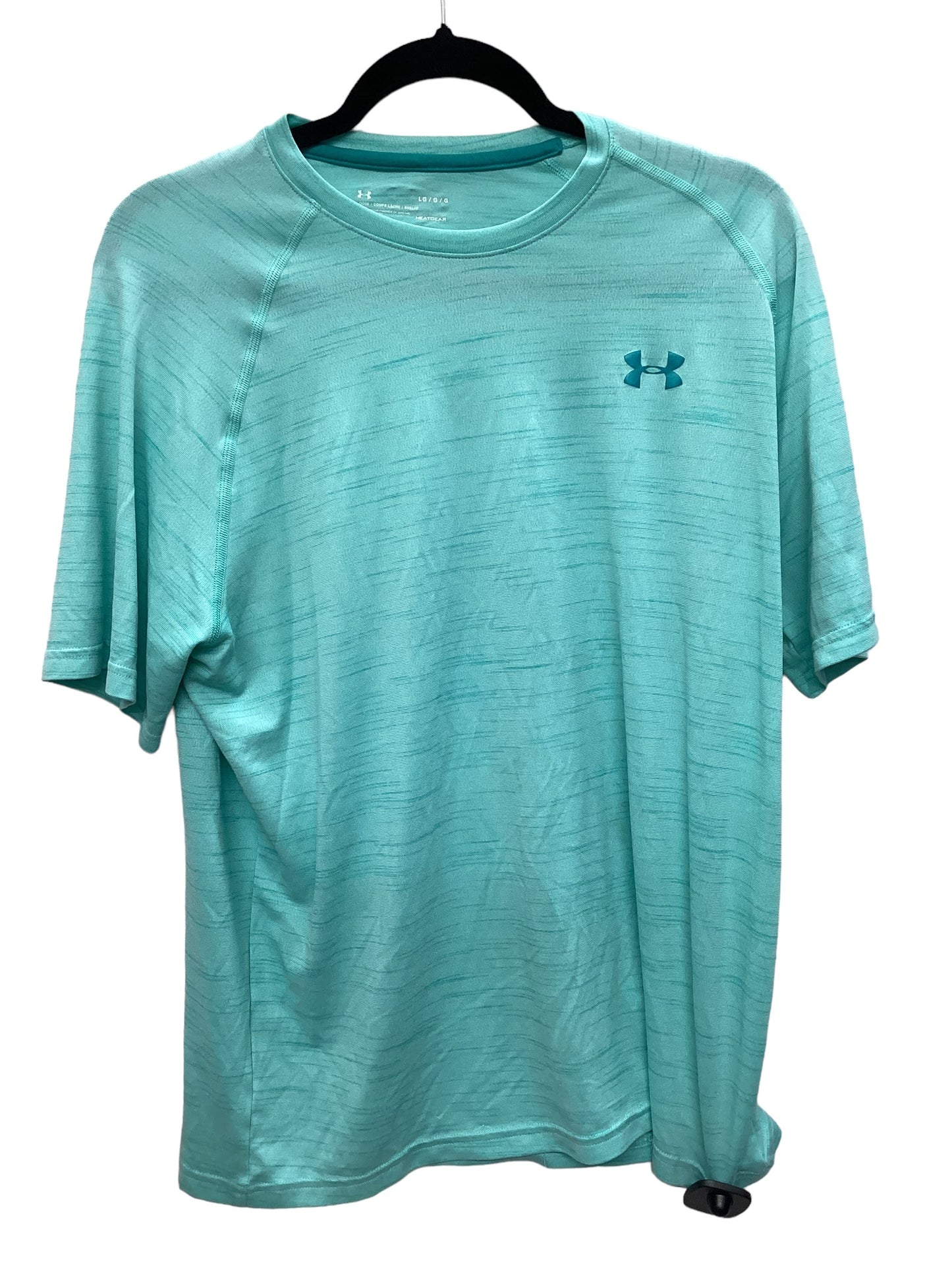 Teal Athletic Top Short Sleeve Under Armour, Size L