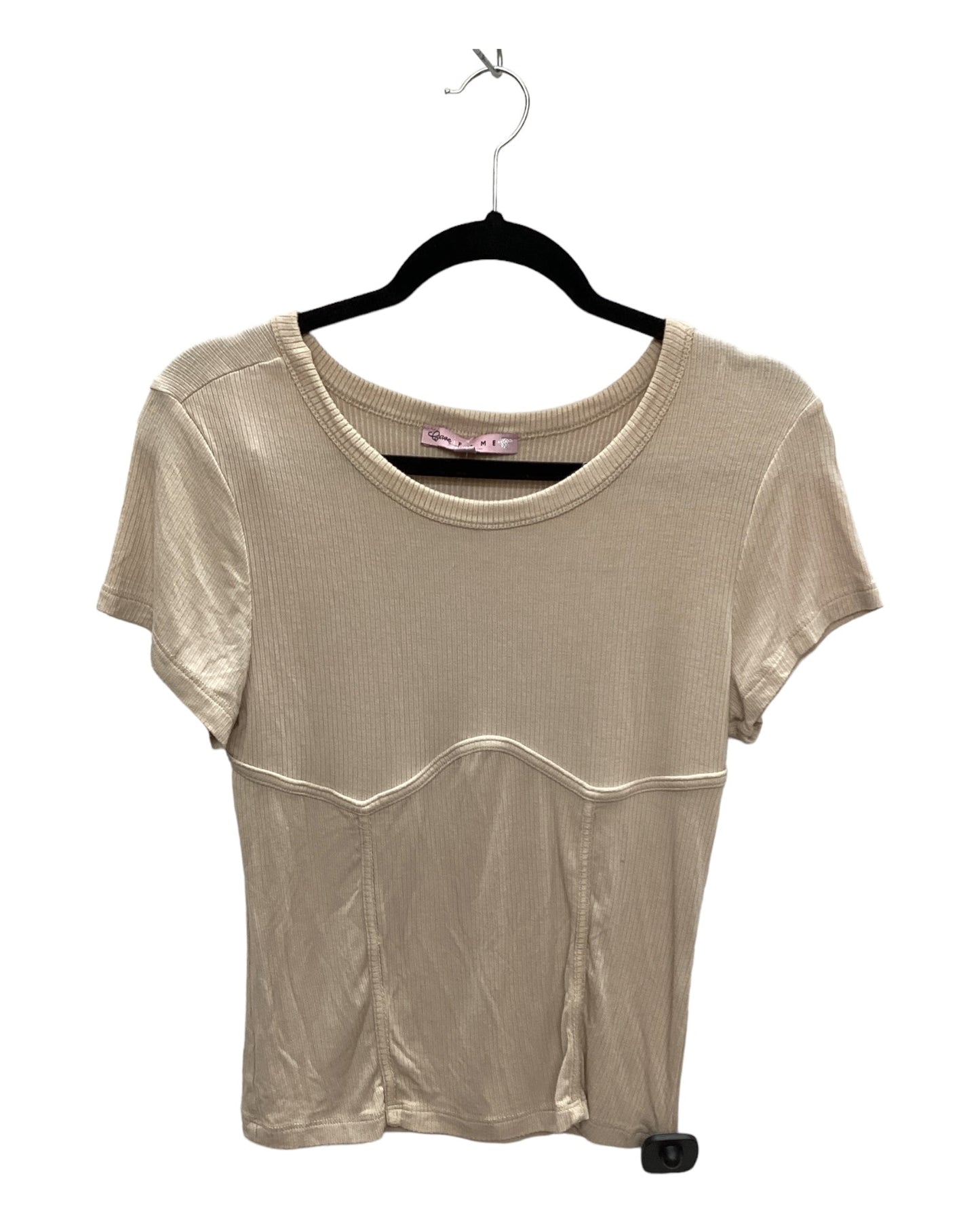 Tan Top Short Sleeve Clothes Mentor, Size Xl