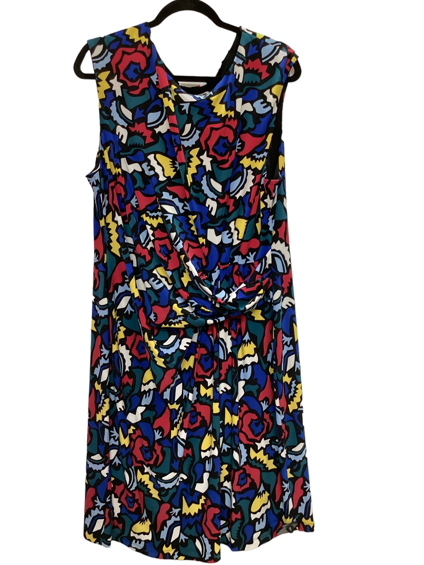 Geometric Pattern Dress Casual Midi Anne Klein, Size 3x