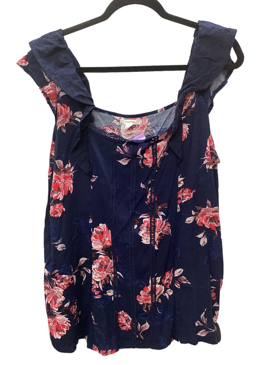 Navy Top Sleeveless Maurices, Size L