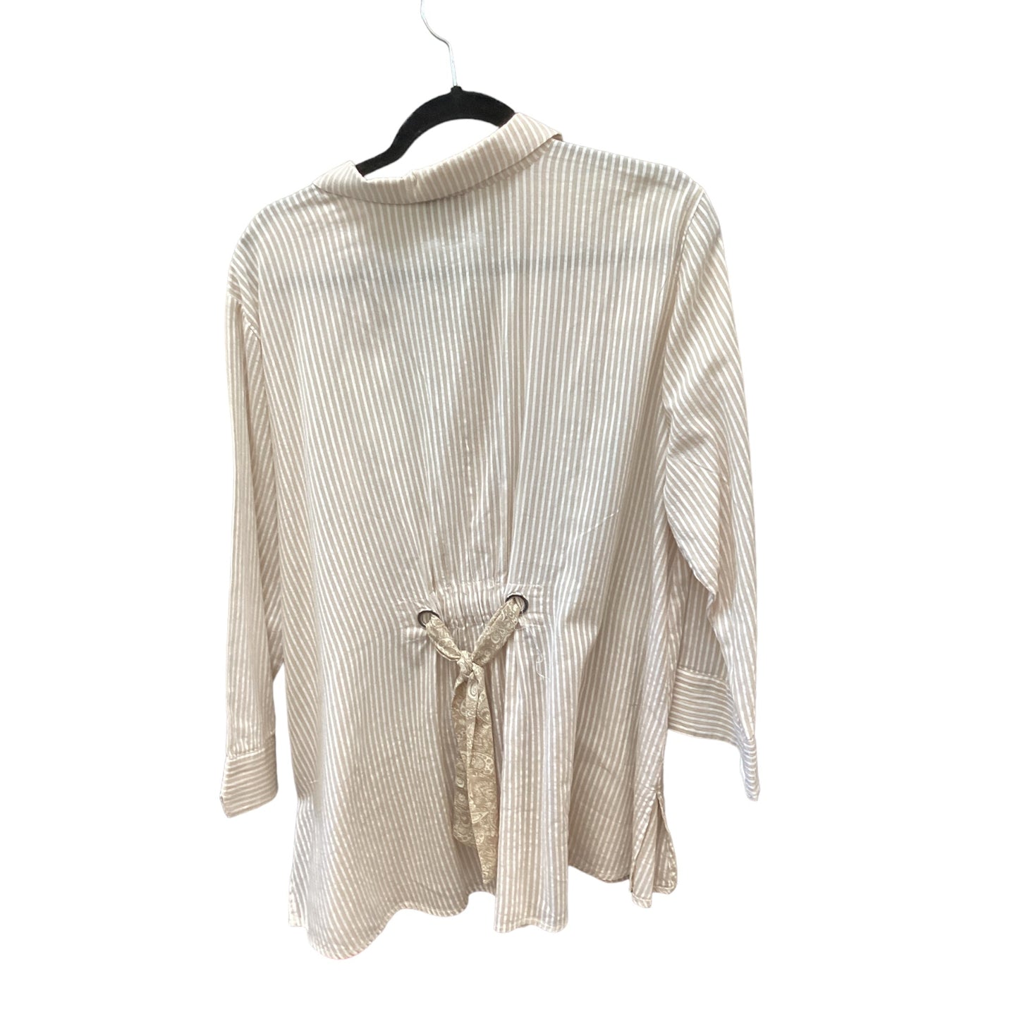 Top Long Sleeve By Peck And Peck In Cream, Size: Xl