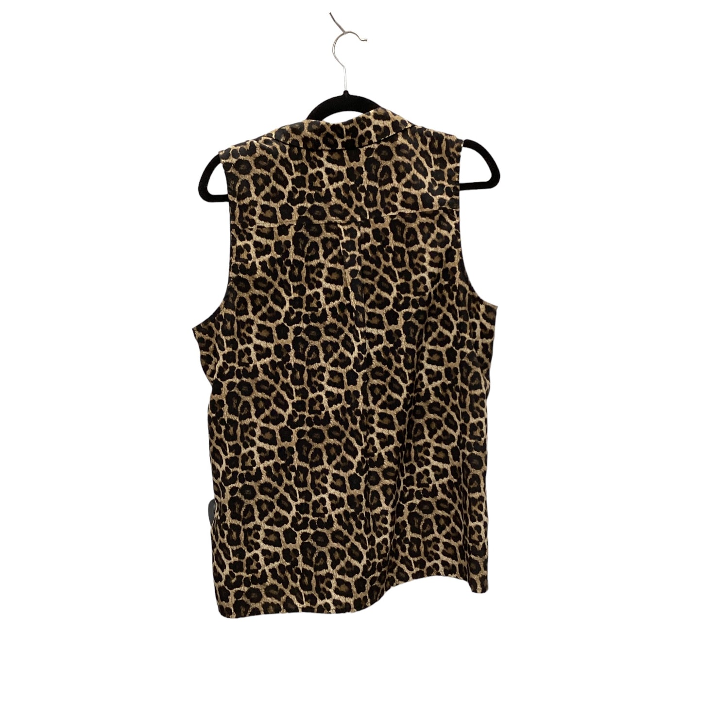 Top Sleeveless By Michael By Michael Kors In Leopard Print, Size: L