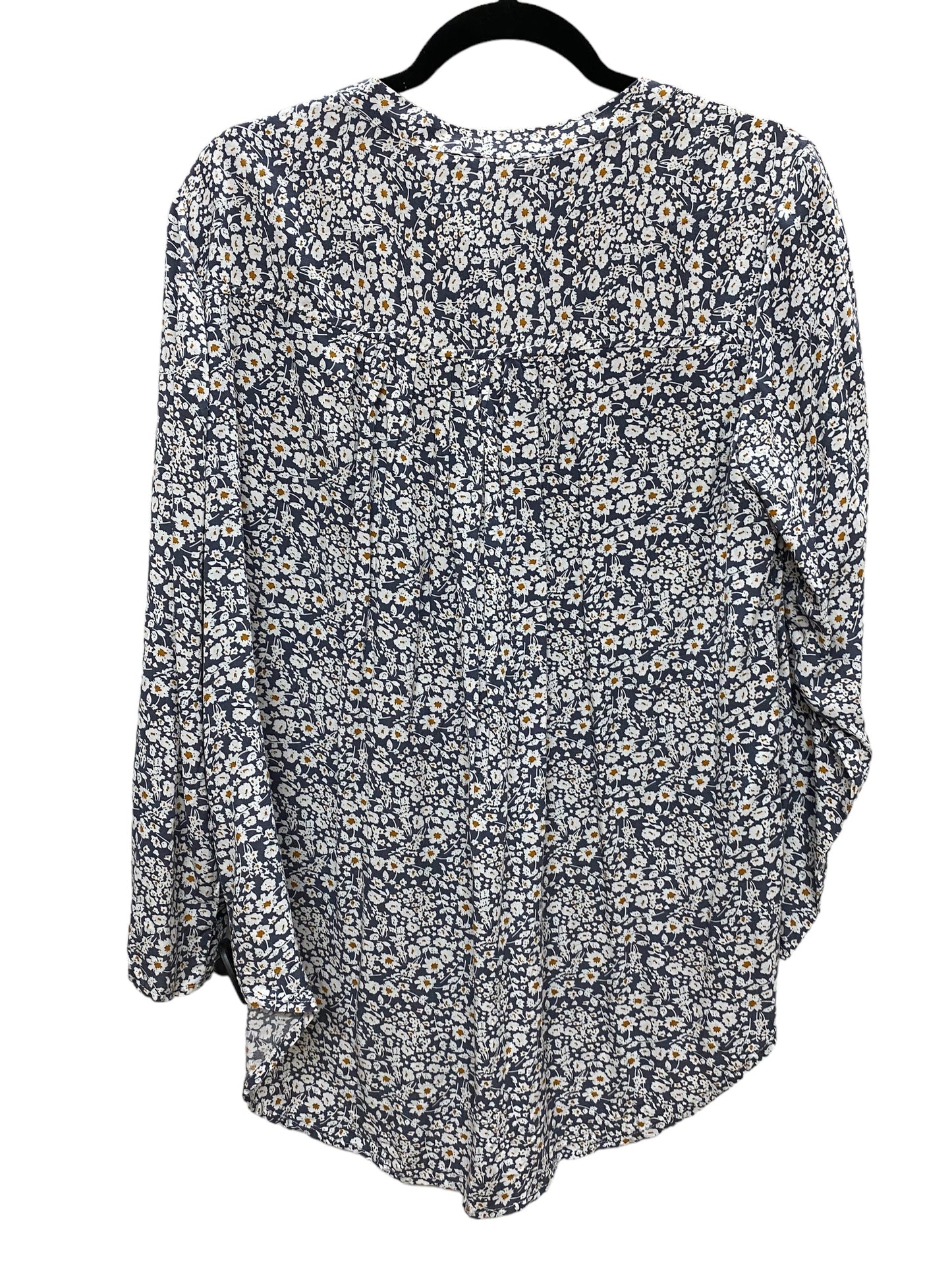 Top Long Sleeve By Indigo Soul In Floral Print, Size: L