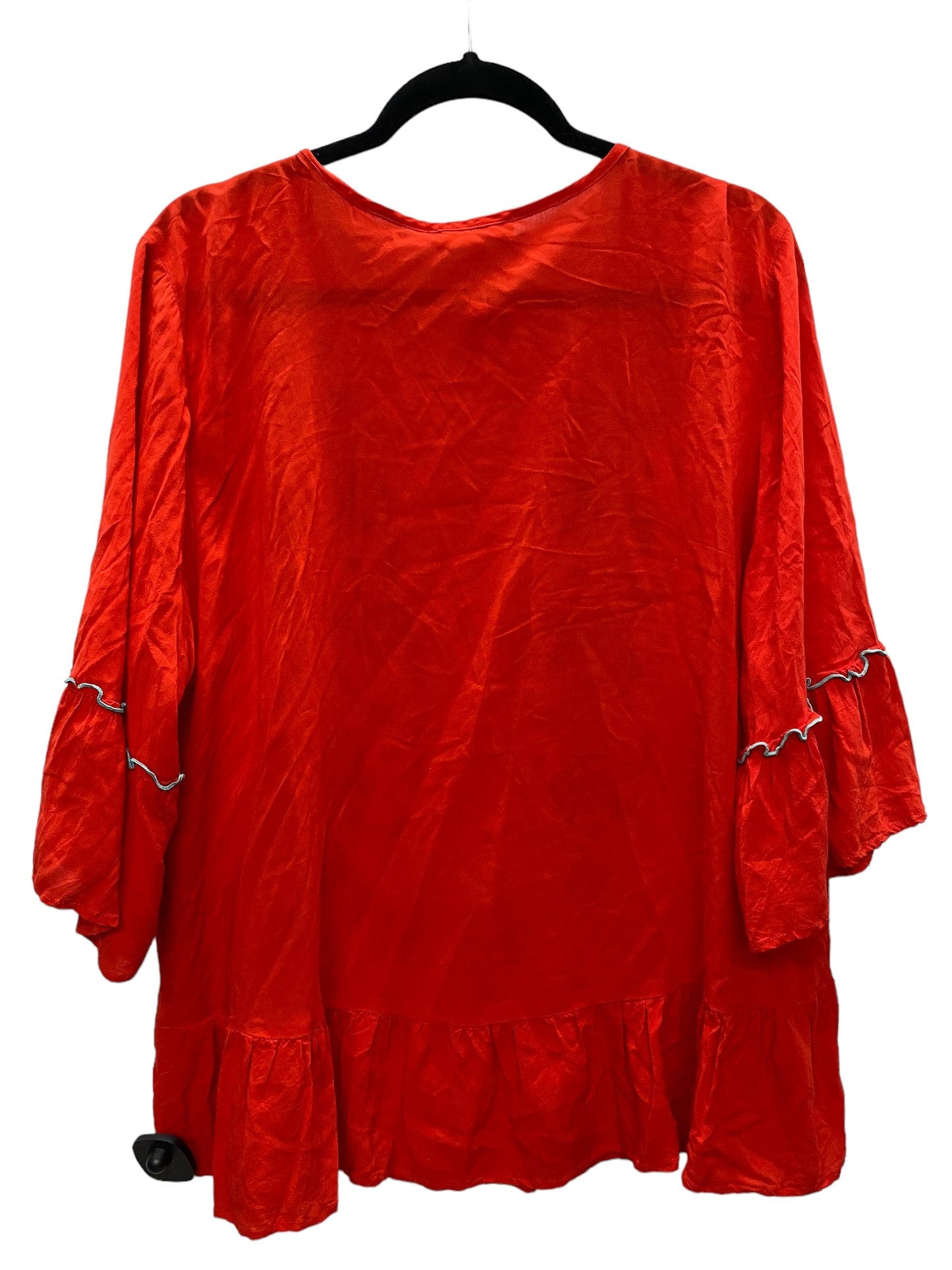 Top Long Sleeve By Grand And Greene In Red, Size: 1x