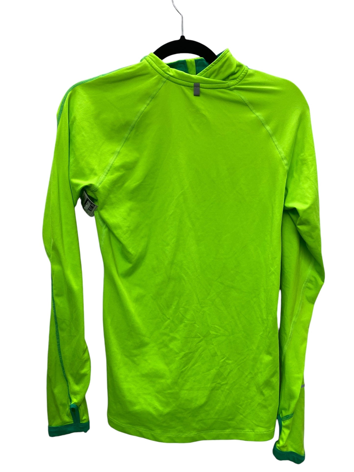 Athletic Top Long Sleeve Collar By Nike Apparel In Green, Size: S