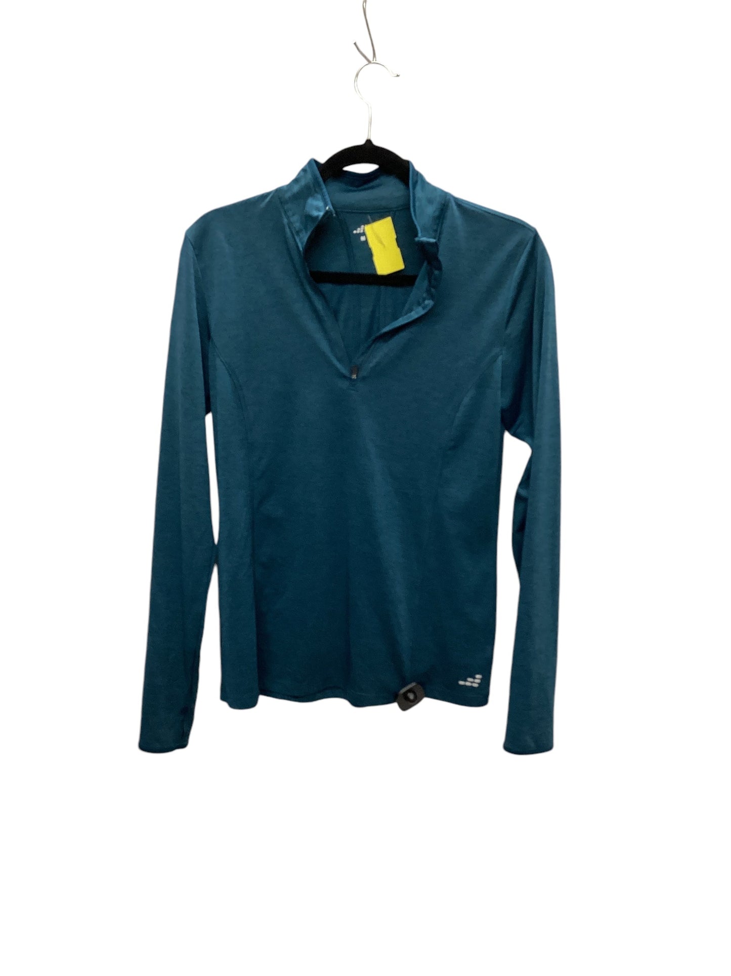 Athletic Top Long Sleeve Collar By Bcg In Green, Size: M