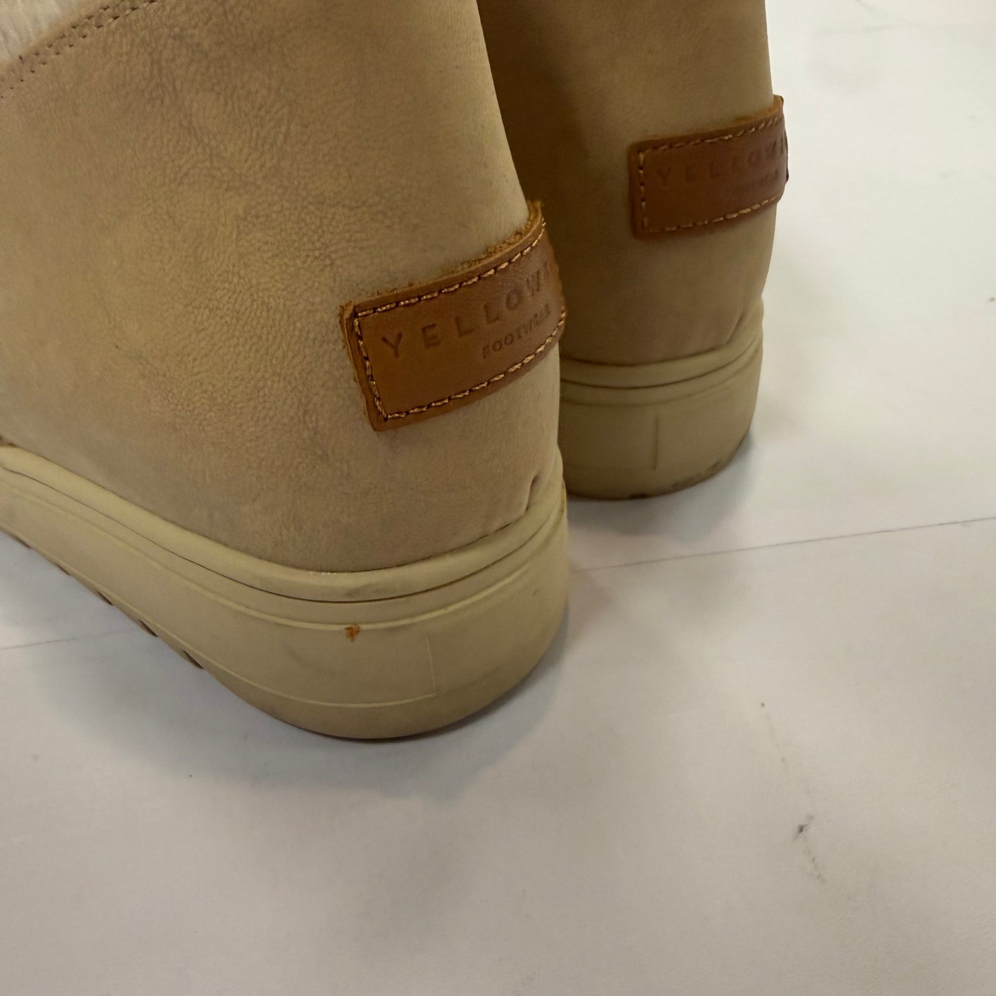 Boots Ankle Heels By Yellow Box In Beige, Size: 9
