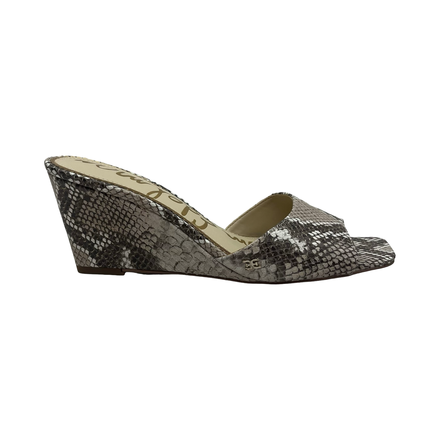 Sandals Heels Wedge By Sam Edelman In Snakeskin Print, Size:7.5