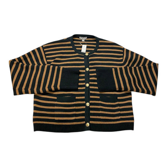 Sweater Cardigan By J. Crew In Striped Pattern, Size:L