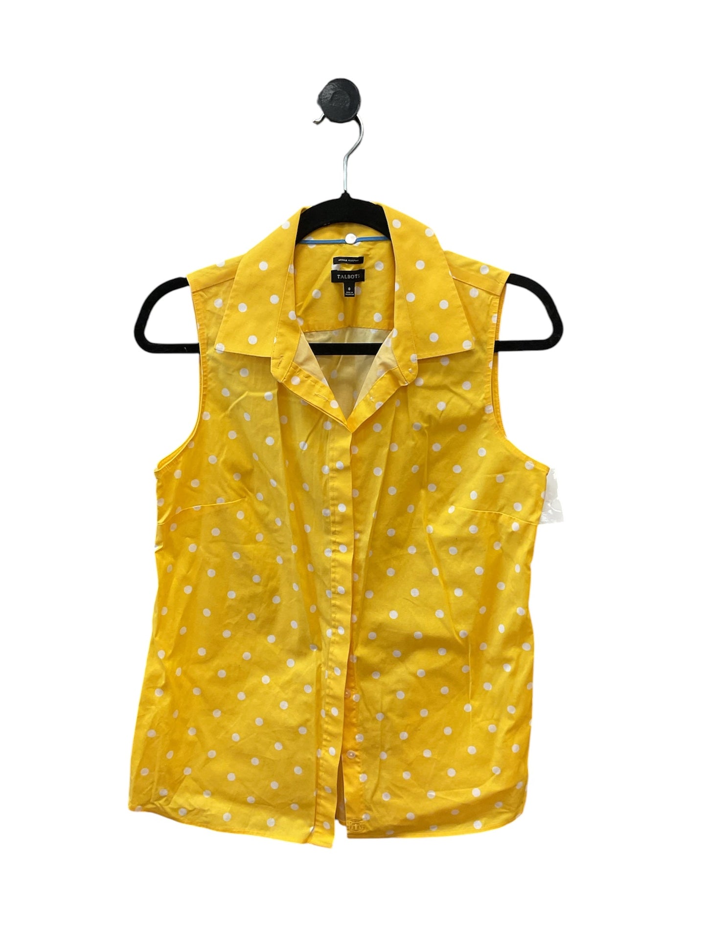 Top Sleeveless By Talbots In Yellow, Size:S