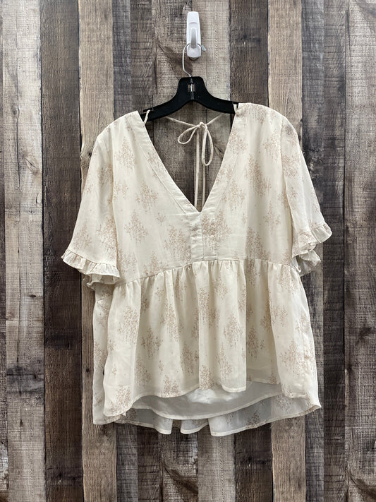 Beige Top Short Sleeve Wishlist, Size L