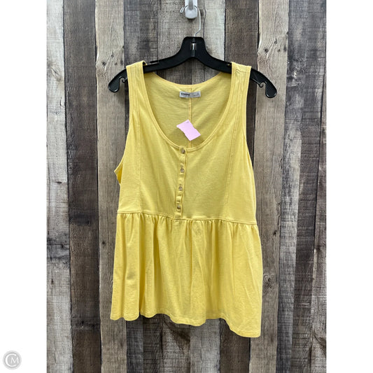 Top Sleeveless By Sonoma In Yellow, Size: Xl