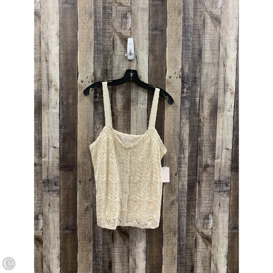 Top Sleeveless By Lc Lauren Conrad In Cream, Size: Xl